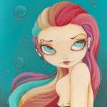 In color - 5x7 rainbow merm..