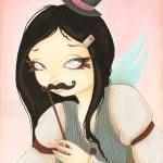 Mustache? - steampunk 5x7 p..