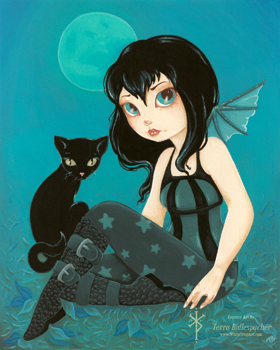 Moonlight Hijinks - Goth fairy 5x7 Print