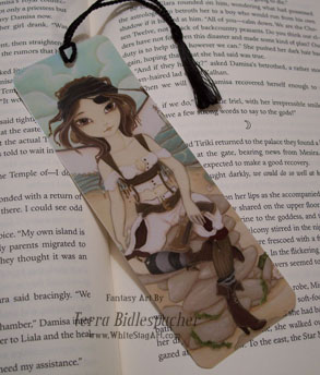 Amora -Handcrafted pirate fairy bookmark